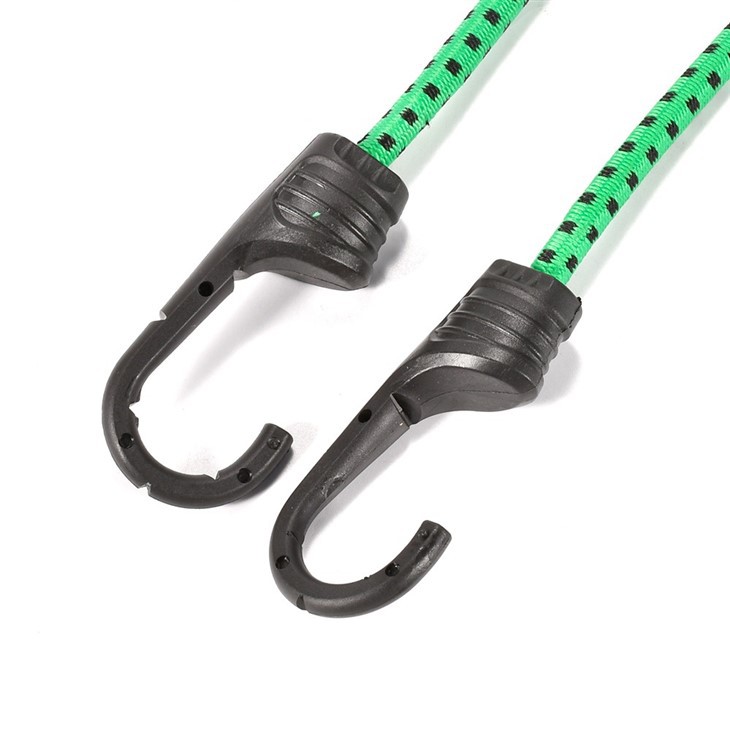 Stretch Elastic Strap Bungee Cord With Black Plastic Hook